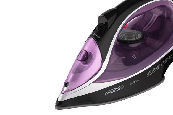Утюг Ardesto IR-B2234, 2400Вт, 350мл, паровой удар, керам. подошва, феолетово-чёрный IR-B2234 фото