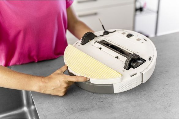 Karcher Робот-пылесос RCV 5, h=9.7см, влажная уборка, конт пыль -0.330л, вода -0.240л, автон. раб. до 120мин, белый 1.269-640.0 фото