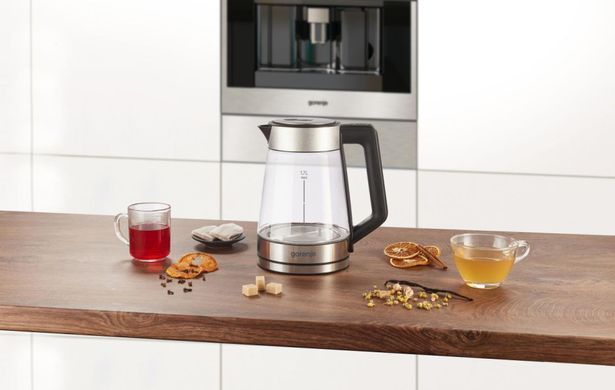 Gorenje Электрочайник 1.7л, 2,200 Вт, стекло, нерж K17TRG фото