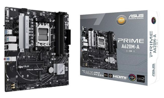 ASUS Материнcька плата PRIME A620M-A-CSM sAM5 A620 4xDDR5 HDMI DP D-Sub mATX 90MB1F10-M0EAYC фото