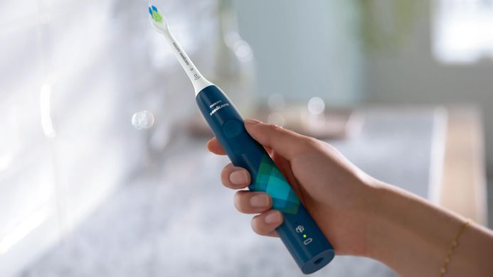 Philips Щітка зубна електр., Sonicare 4100 Series, 31т. колив/хв, насадок-1, синій HX3689/42 фото