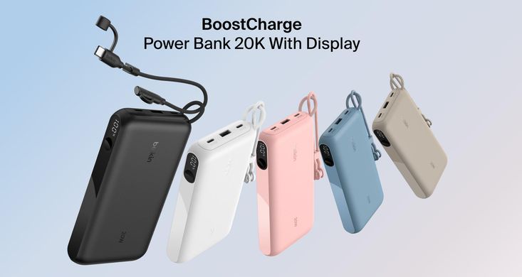 Belkin Аккумулятор портативный литий-ионный Power Bank 20000мА&middot;ч, 20Вт, с дисплеем, черный BPB028HQBK фото