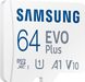 Samsung Карта пам'яті microSDHC 64GB C10 UHS-I R100MB/s Evo Plus + SD 4 - магазин Coolbaba Toys