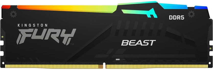 Пам'ять ПК Kingston DDR5 16GB 4800 Beast Black RGB KF548C38BBA-16 фото