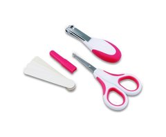 Набір Nuvita для догляду за дитиною 0м+ Рожевий Безпечні ножиці з акс. NV1138Pink фото