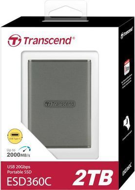 Transcend Портативный SSD 2TB USB 3.2 Gen 2x2 Type-C ESD360C Серый TS2TESD360C фото