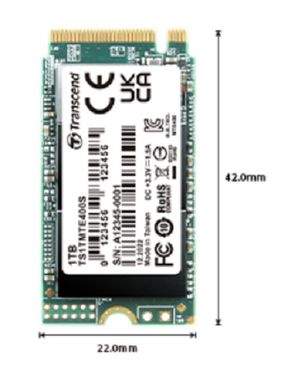 Transcend Накопичувач SSD M.2 512GB PCIe 3.0 MTE400S 2242 TS512GMTE400S фото