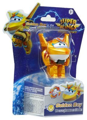 Super Wings Ігрова фігурка-трансформер Super Wings Transform-a-Bots Золотий Хлопчик (Golden Boy) EU780031 фото