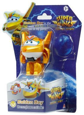 Super Wings Ігрова фігурка-трансформер Super Wings Transform-a-Bots Золотий Хлопчик (Golden Boy) EU780031 фото
