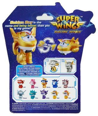 Super Wings Ігрова фігурка-трансформер Super Wings Transform-a-Bots Золотий Хлопчик (Golden Boy) EU780031 фото