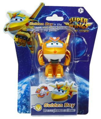 Super Wings Ігрова фігурка-трансформер Super Wings Transform-a-Bots Золотий Хлопчик (Golden Boy) EU780031 фото