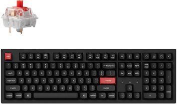 Keychron Клавіатура механічна K10 PRO 100Key, K pro Red, WL/BT/USB-A, QMK, EN/UKR, White Led, чорний K10P-A1-UA фото