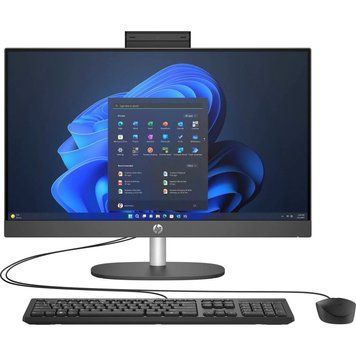 HP Комп'ютер персональний моноблок HP 240-G10 23.8" FHD IPS AG, Intel i3-N300, 8GB, F512GB, UMA, WiFi, кл+м, DOS, чорний 9M9M9AT фото