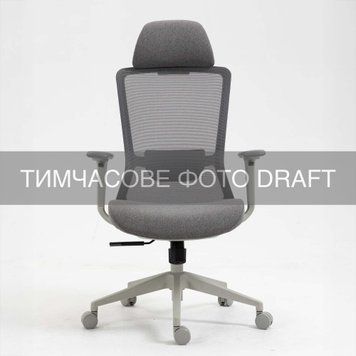 2E Крісло 2E OC150, тканина, 4D-підлокітники, підголівник, сірий 2E-OC150-GREY фото