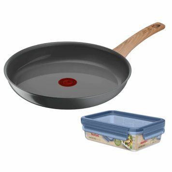 Tefal Сковорода Renew+контейнер Tefal Master Seal Eco, 26см, 0.8л, алюминий, бакелит, стекло, серый, прозрачный C4250543 фото