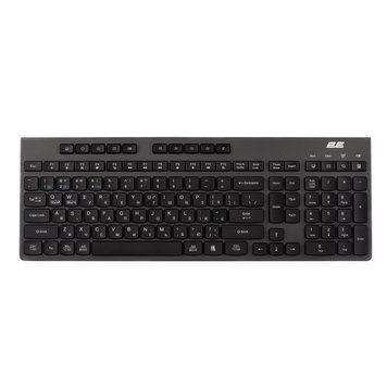 2E Клавіатура мембранна KS280 120key, WL/BT, EN/UK, silent, чорно-сіра 2E-KS280WBGR_UA фото