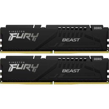 Kingston Пам'ять ПК DDR5 128GB KIT (64GBx2) 5600 FURY Beast KF556C40BBK2-128 фото