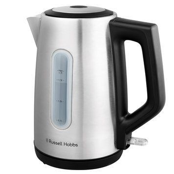 Russell Hobbs Электрочайник Heaton, 1.7л, нержавеющая сталь, серебристо-черный 27380-70 фото