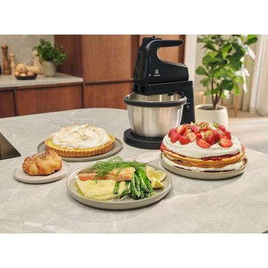 Electrolux Миксер стационарный 450Вт, насадки-4, чаша-металл, 3.5л, серый темный ESM4B фото
