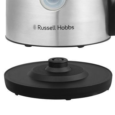 Russell Hobbs Электрочайник Heaton, 1.7л, нержавеющая сталь, серебристо-черный 27380-70 фото