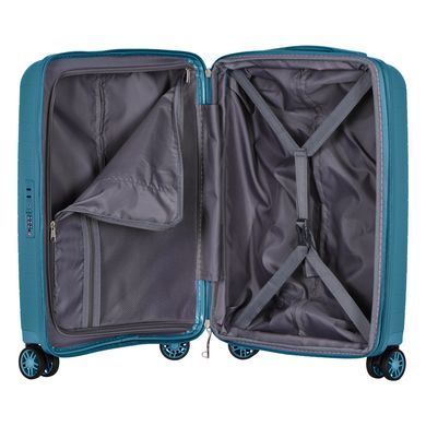 2E Suitcase Small, Aero, polypropylen, 35/44 L, TSA, 4 wheels, EXP, teal blue 2E-SPP-AERO-S-TB фото