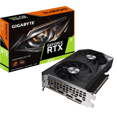 Видеокарта GIGABYTE GeForce RTX 3060 12GB GDDR6 WINDFORCE OC GV-N3060WF2OC-12GD фото