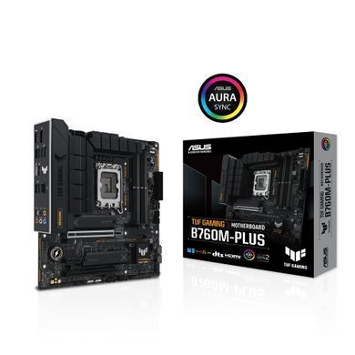ASUS Материнcька плата TUF GAMING B760M-PLUS s1700 B760 4xDDR5 M.2 HDMI DP mATX 90MB1ES0-M1EAY0 фото