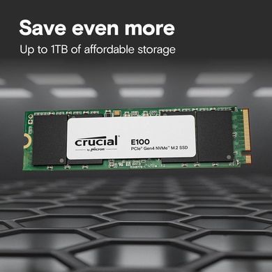 Crucial Накопичувач SSD Crucial M.2 480GB PCIe 4.0 E100 CT480E100SSD8 фото
