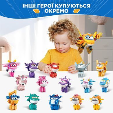 Super Wings Ігрова фігурка-трансформер Super Wings Transform-a-Bots Золотий Хлопчик (Golden Boy) EU780031 фото
