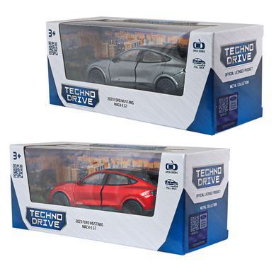 Автомодель - FORD MUSTANG MACH-E GT 2023 (красный, серебристо-серый) 250387W фото