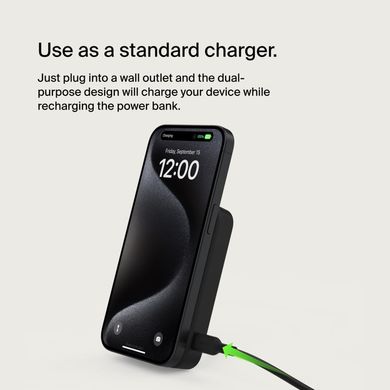 Belkin Портативное зарядное устройство Power Bank 8000мАч, MagSafe Wireless, черный BPD007BTBK фото