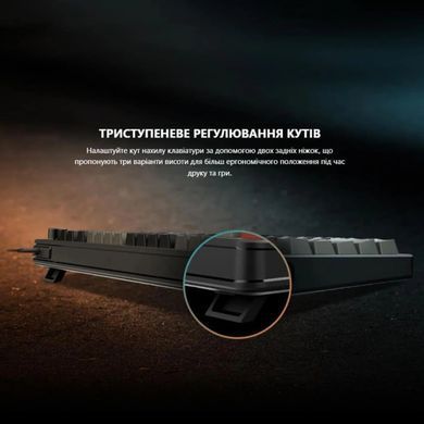 MSI Клавиатура мембранная MSI FORGE GK110 UA 98key, USB-A, EN/UKR/RU, LED, чорний S11-04UA226-HH9 фото