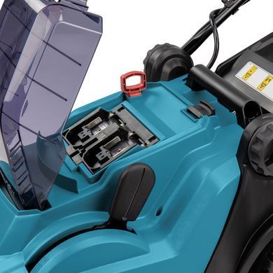 Makita Газонокосилка аккумуляторная DLM382CM2, 36В(18+18В LXT), 270-540 м2, 40 л, 25 - 75 мм (6 позиций), 14.5 кг, SOLO DLM382CM2 фото