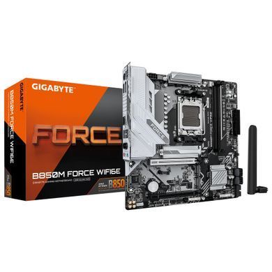 Gigabyte Материнская плата B850M FORCE WF6E sAM5 B850 2xDDR5 M.2 Wi-Fi BT HDMI DP mATX B850M_FORCE_WF6E фото