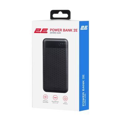 Портативное зарядное устройство Power Bank 2E 20000mAh PD, QC 18W Black 2E-PB2004PD-BLACK фото
