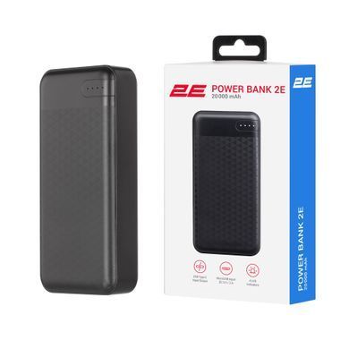 Портативное зарядное устройство Power Bank 2E 20000mAh PD, QC 18W Black 2E-PB2004PD-BLACK фото