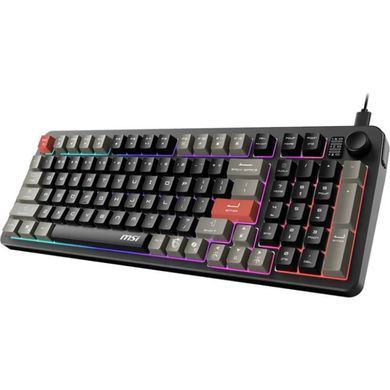MSI Клавиатура мембранная MSI FORGE GK110 UA 98key, USB-A, EN/UKR/RU, LED, чорний S11-04UA226-HH9 фото