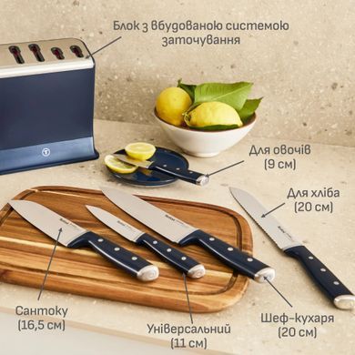 Tefal Набір ножів Tefal Ever Sharp Pro, 6 предметів, нержавіюча сталь, бакеліт, чорний K297S644 фото