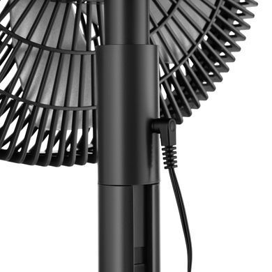 Cooper&Hunter Вентилятор CH-RFF1270RT напольный, 32 см, 18 Вт, пульт ДУ, высота 80-100 см, Bluetooth управление, серый