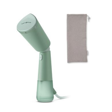 Philips Отпариватель компактный Series 5000, 1400Вт, 120мл, паровой удар -24гр, складная ручка, пластик, серо-зеленый STH5010/70 фото