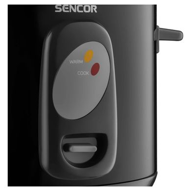 Рисоварка Sencor, 400Вт, чаша-1л, електр. керування , знімна кришка, нерж. сталь, сірий SRM1001BK фото