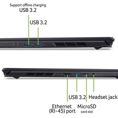 Acer Ноутбук Acer Nitro V 16S ANV16S-71 16" WUXGA IPS, Intel 5-210H, 32GB, F1TB, NVD5050-8, Lin, чорний NH.U27EU.003 фото