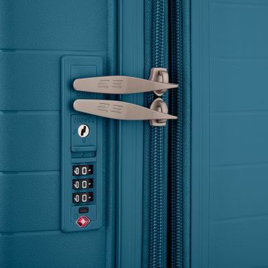 2E Suitcase Small, Aero, polypropylen, 35/44 L, TSA, 4 wheels, EXP, teal blue 2E-SPP-AERO-S-TB фото