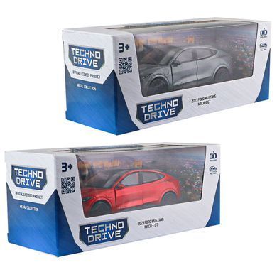 Автомодель - FORD MUSTANG MACH-E GT 2023 (красный, серебристо-серый) 250387W фото