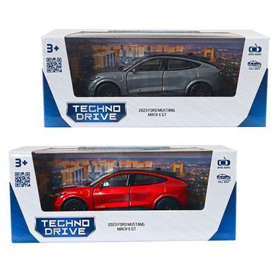 Автомодель - FORD MUSTANG MACH-E GT 2023 (красный, серебристо-серый) 250387W фото