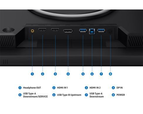 Samsung Монітор Samsung 32" Odyssey Gaming G80HS 2xHDMI, DP, USB, IPS, 6144x3456, 165Hz, 1ms LS32HG802ESXUA фото