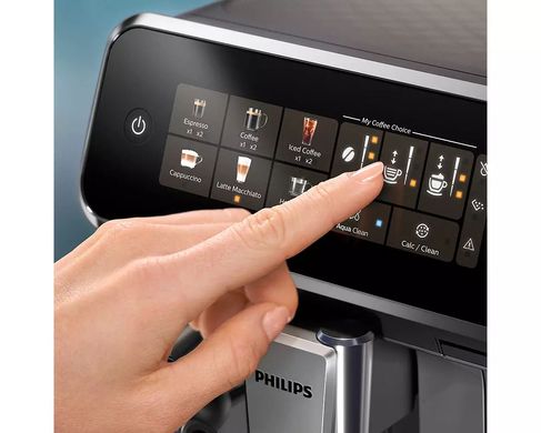 Philips Кофемашина Series 3300, 1.8л, зерно+мол., автомат.капуч, дисплей, авторецептов -6, белый EP3343/50 фото