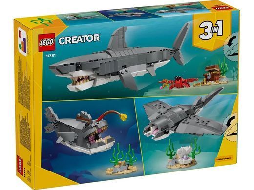 LEGO Конструктор LEGO Creator Люта акула зі скринею скарбів 31381 фото