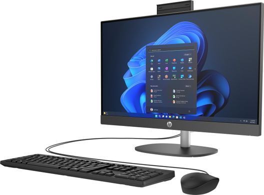 HP Комп'ютер персональний моноблок 240-G10 23.8" FHD IPS AG, Intel i5-1334U, 16GB, F512GB, UMA, WiFi, кл+м, 2р, Win11P, чорний 9M9H7AT фото