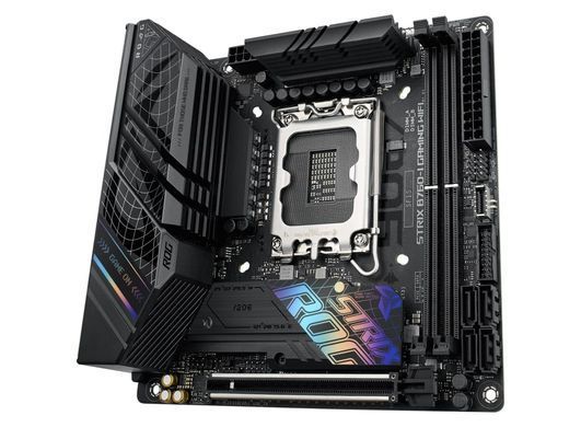 ASUS Материнcкая плата ROG STRIX B760-I GAMING WIFI s1700 B760 2xDDR5 M.2 HDMI DP Wi-Fi BT mITX 90MB1D90-M1EAY0 фото